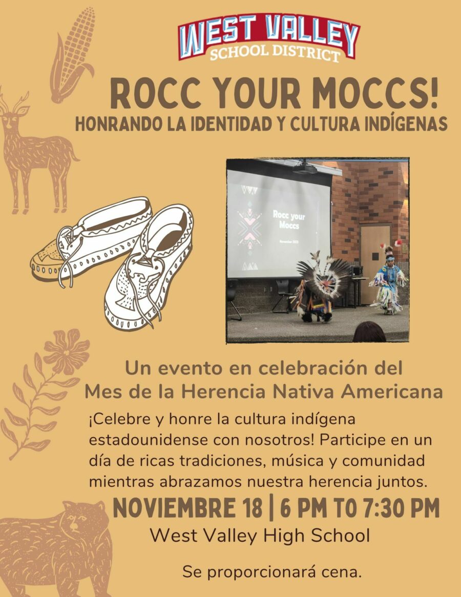 Rocc your Moccs flyer Spanish